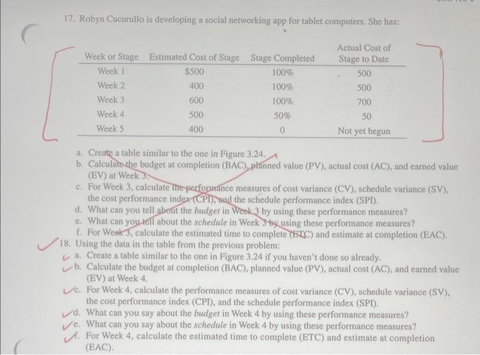 I Need Help Question #18 only 17. Robyn Cucurullo is developing a