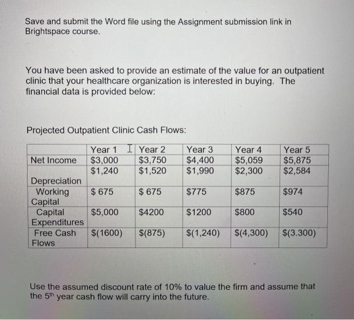  Save and submit the Word file using the Assignment submission link