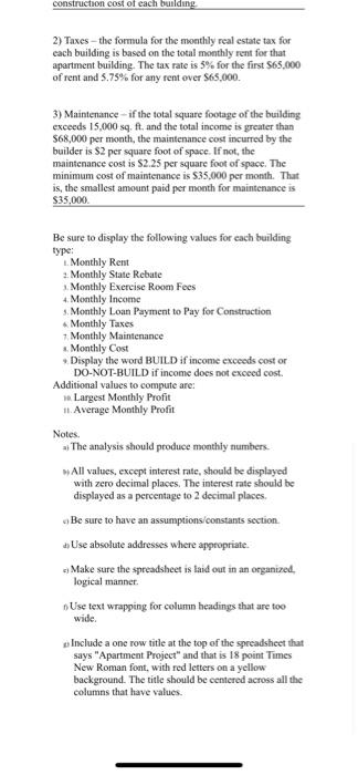 build. Specifically, the builder needs to compare the income that comes in