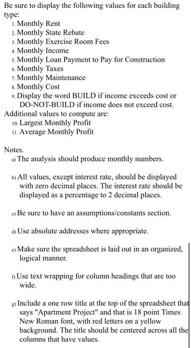the apartments The apartment buildings being considered will cach have either all