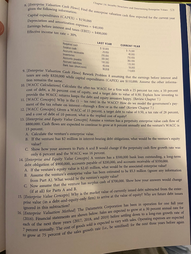 Help with #12? Chapter 14: Security Structures and Determinine Enterprise Values 33