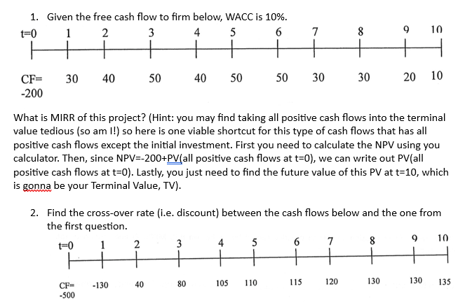 The second question please. 1. Given the free cash flow to firm