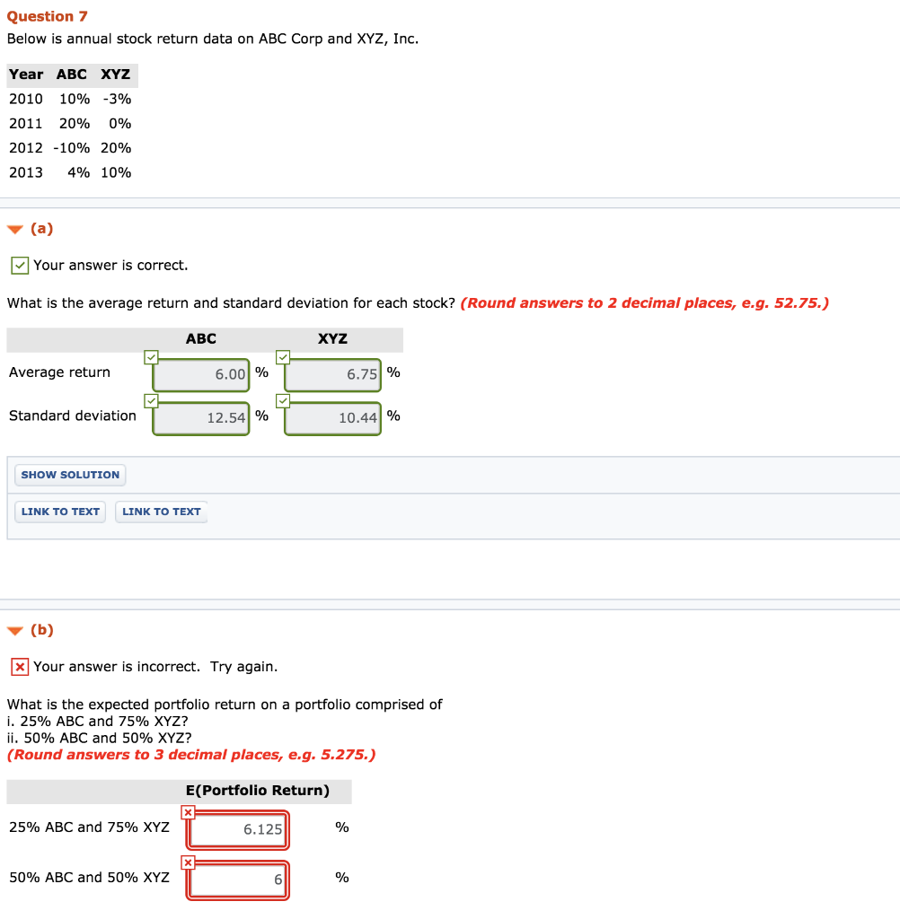 please answer the red boxes. I got them wrong. Please show work.