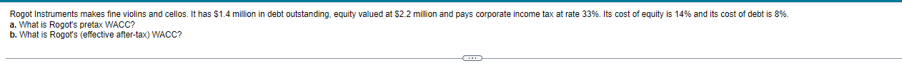  Rogot Instruments makes fine violins and cellos. It has $1.4 million