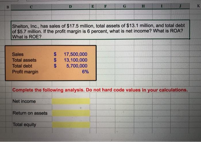 I need this as a formula answer B D E F G