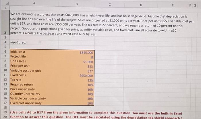 could you help with excel formulas please? thank you We are evaluating