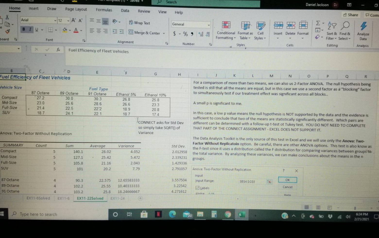 and Two Factor Analysis. Two solved examples are provided for you and