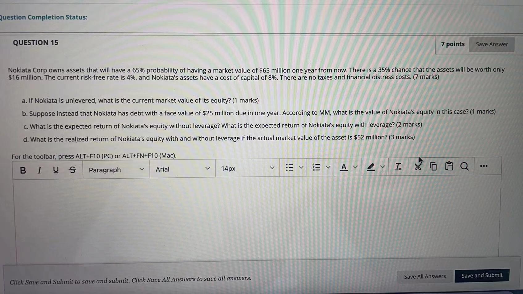 is considering a new project whose success is uncertain. If it is