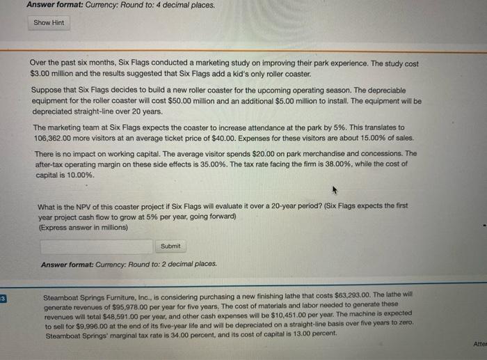  Answer format: Currency: Round to: 4 decimal places, Show Hint Over