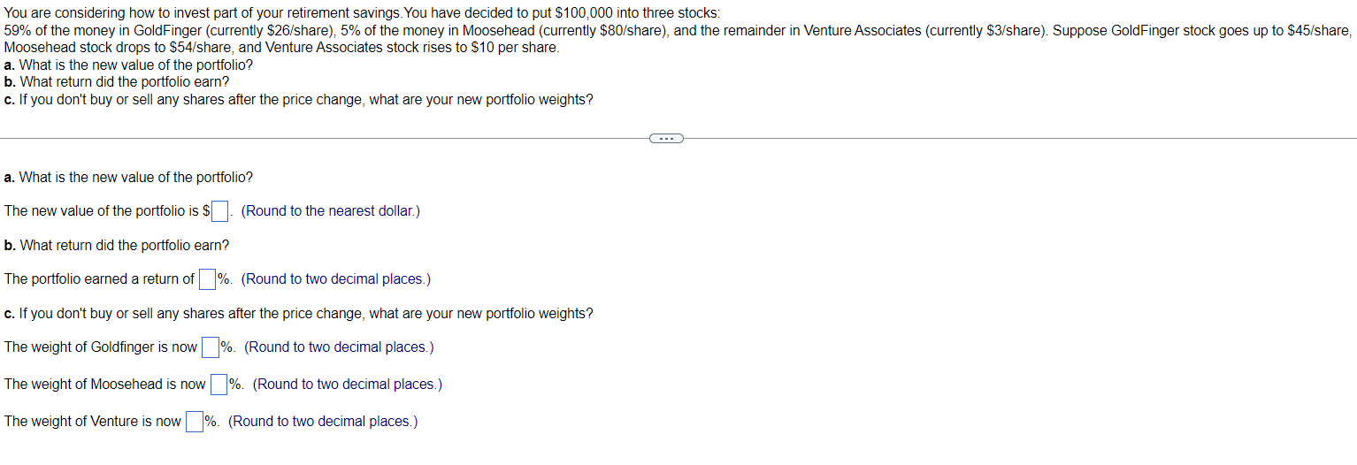 Chapter 12 - Q3: Please answer the questions in full as seen