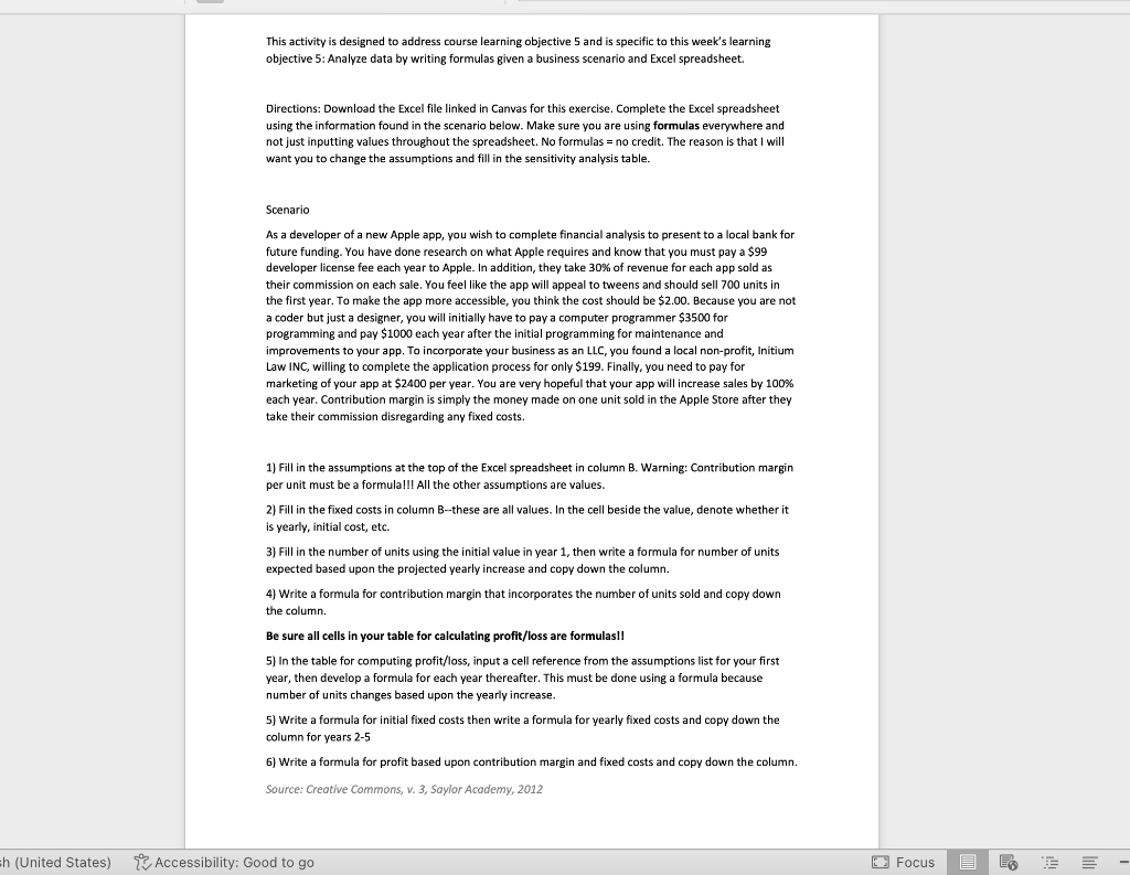  This activity is designed to address course learning objective 5 and