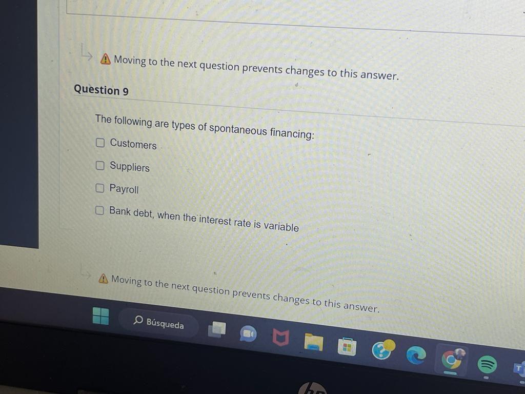  Moving to the next question prevents changes to this answer. uestion