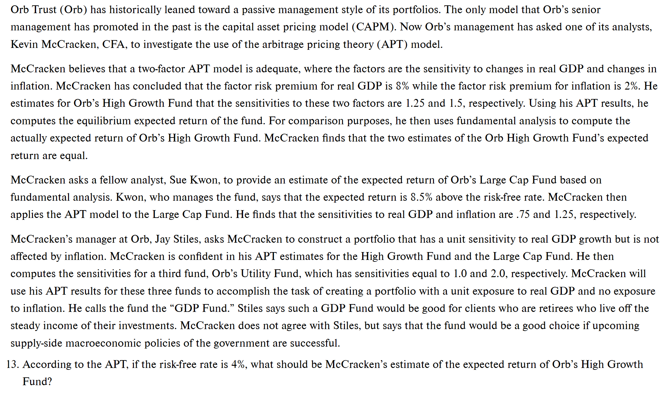 Orb Trust (Orb) has historically leaned toward a passive management style