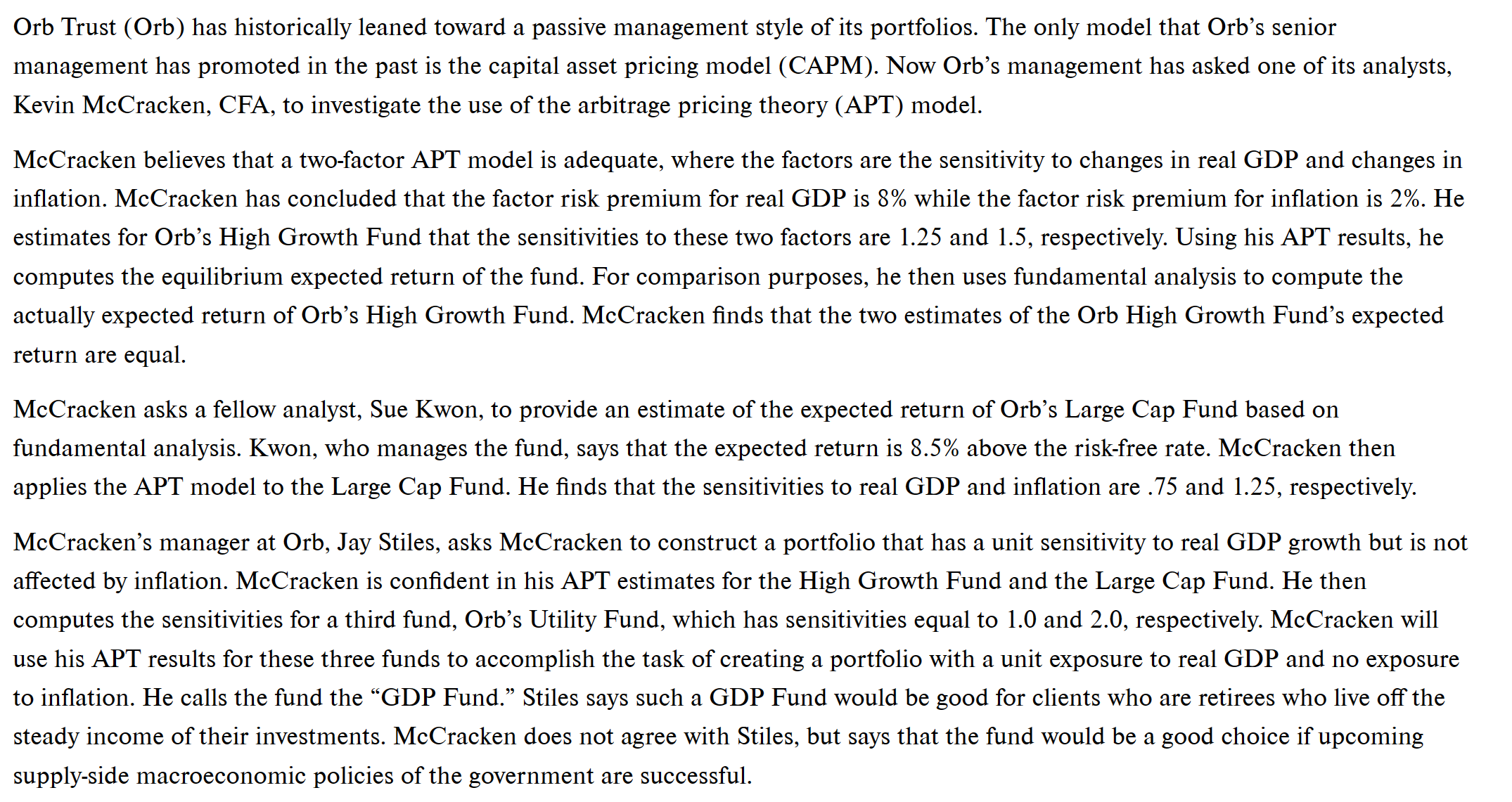  Orb Trust (Orb) has historically leaned toward a passive management style