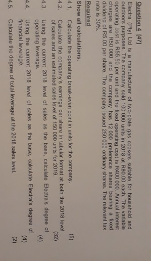  Please help with step by step calculations so I can be