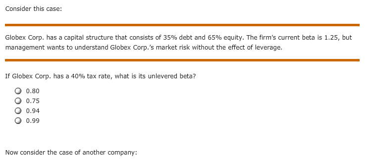 Aa Aa E Understanding the optimal capital structure Review this situation: Universal