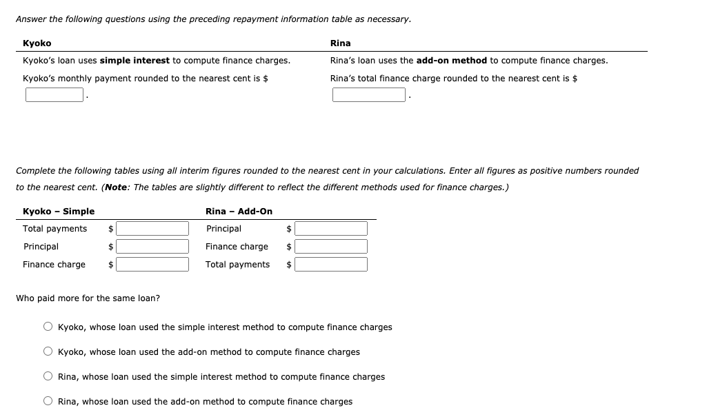 Computation Installment loans allow borrowers to repay the loan with periodic payments