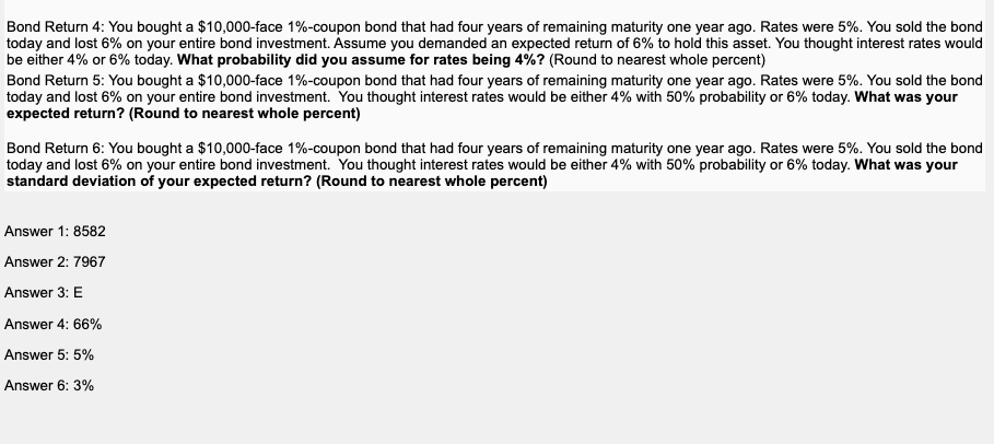Need to know how to do it in Excel! Bond Return 4: