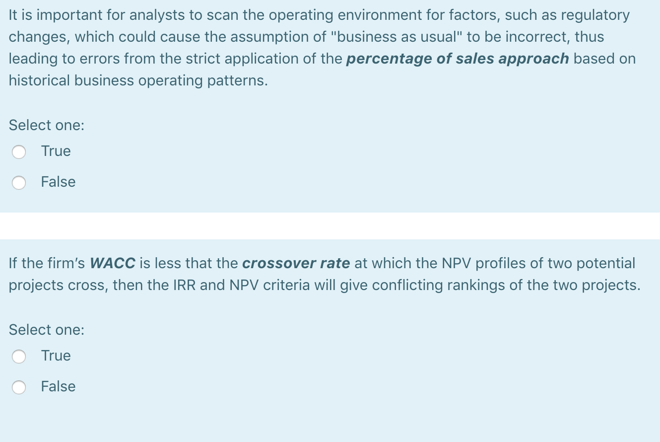  It is important for analysts to scan the operating environment for