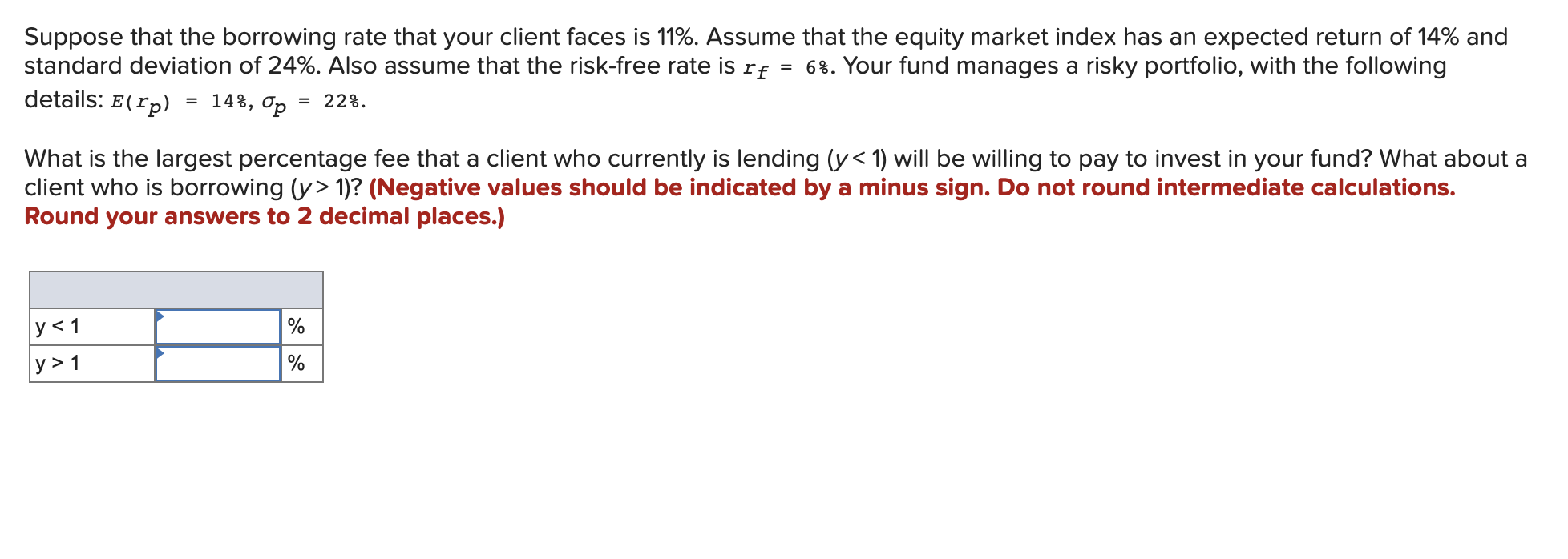  Suppose that the borrowing rate that your client faces is 11%.