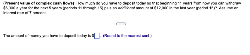 please help with a b and c (Present value of complex