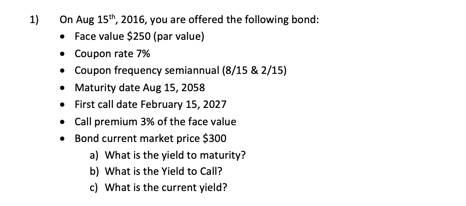 How can this be done in Excell with formulas 1) On
