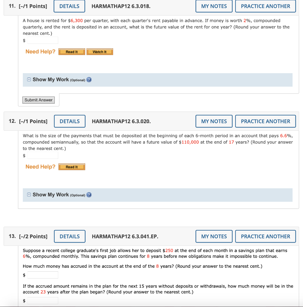  11. [-/1 Points] DETAILS HARMATHAP12 6.3.018. MY NOTES PRACTICE ANOTHER A