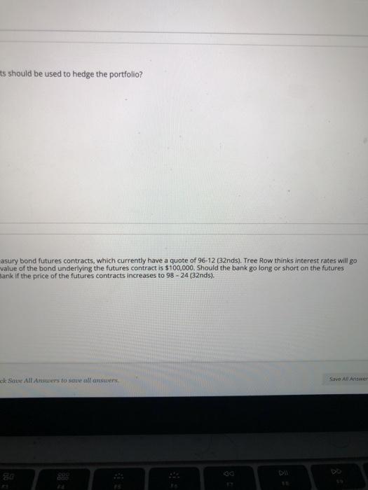 futures contracts should be used to hedge the portfolio? 91; bought 91: