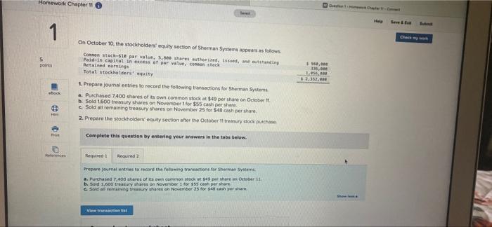 I need help with the the third one Paid in capital treasury
