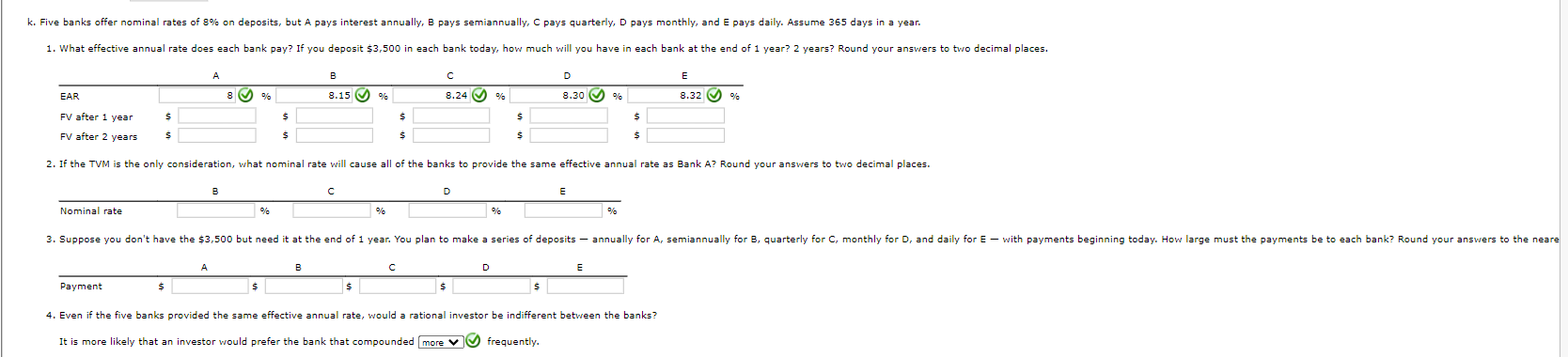  4. Even if the five banks provided the same effective annual