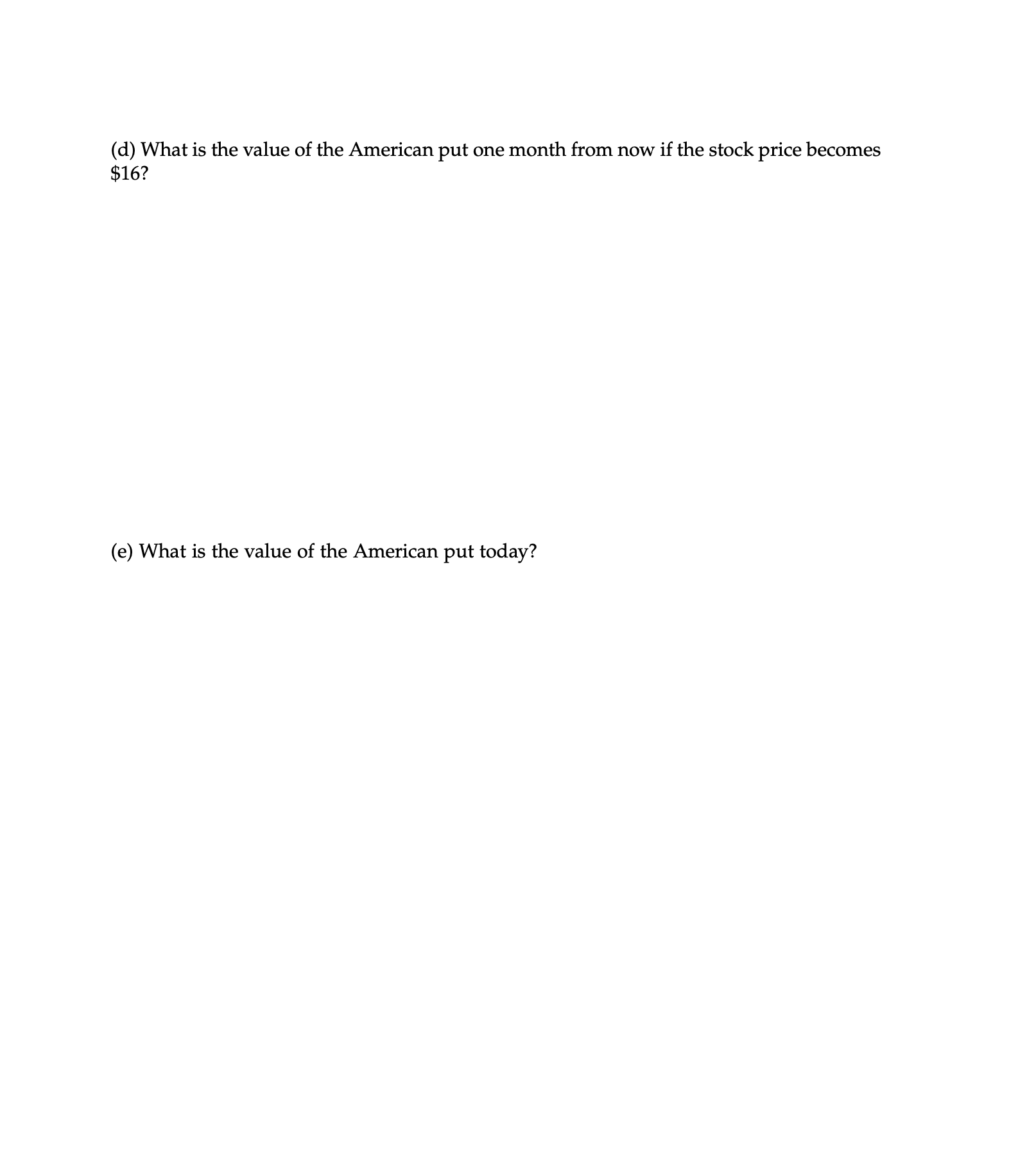 share price of $20 can either go up or down by 20%