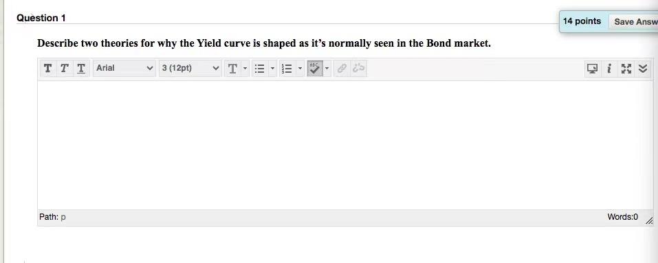 Question 1 14 points Save Answ Describe two theories for why
