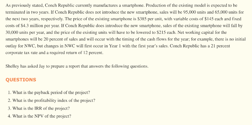 midsized electronics manufacturer located in Key West, Florida. The company president is