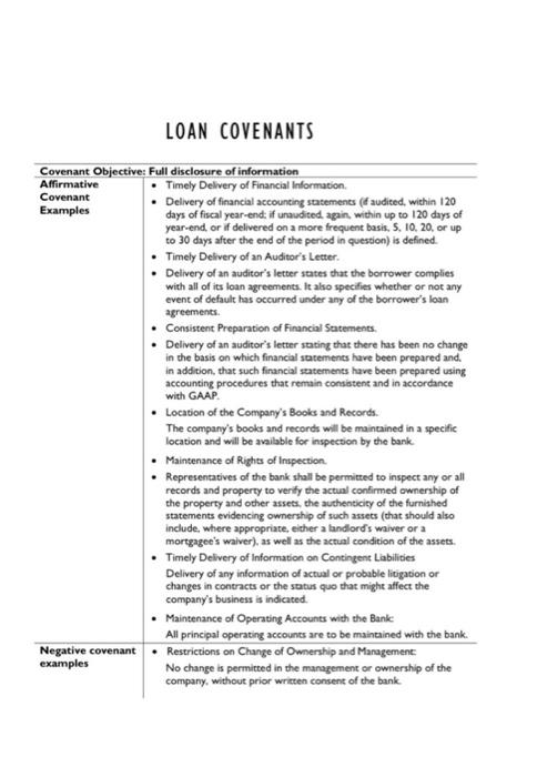 the answer, thanks!) DETERMINING WHICH COVENANTS TO USE The purpose of is