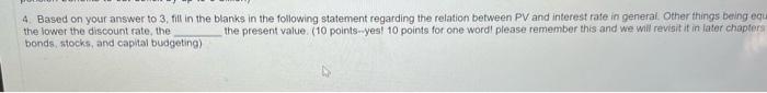  4. Based on your answer to 3, fill in the blanks