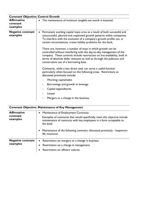 bank's source of repayment based on the type of loan. 2. Use