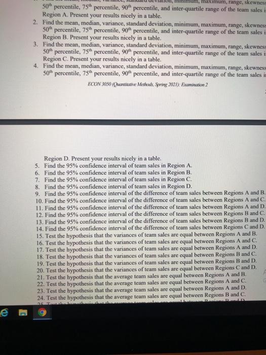 quarter. Region A Region B Region Region D 8.3 13.6 8.6 5.9