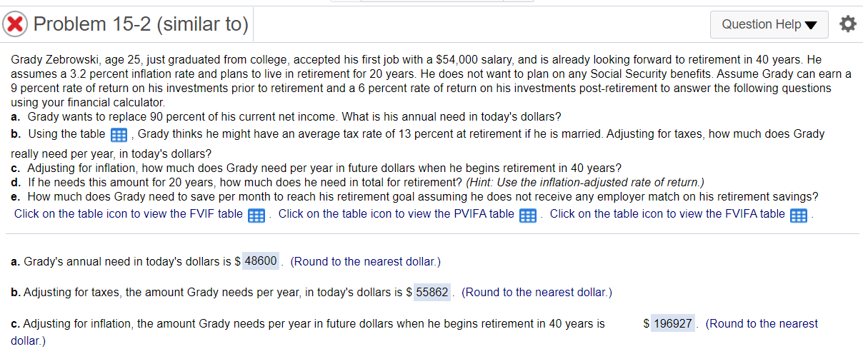 I need help with D & E. Thank you Problem 15-2