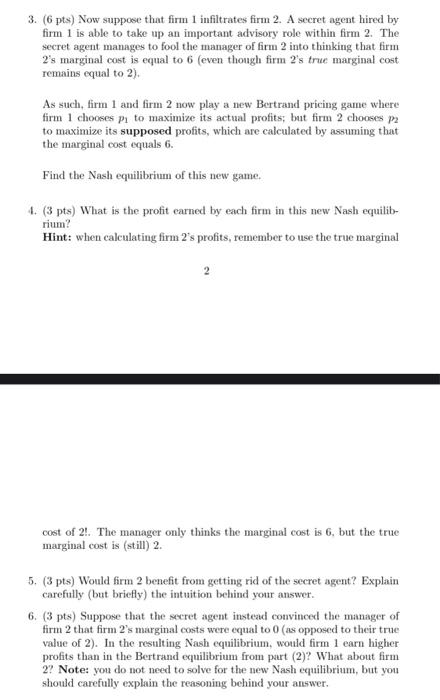 and 6 There are 2 firms in an industry producing differentiated products.