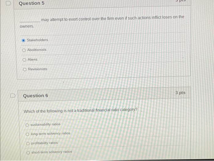  3 PIB D Question 5 may attempt to exert control over