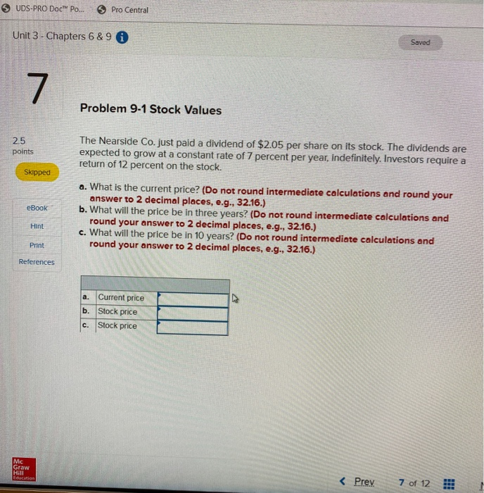  UDS-PRO DOCT" Po... Pro Central Unit 3 - Chapters 6 &
