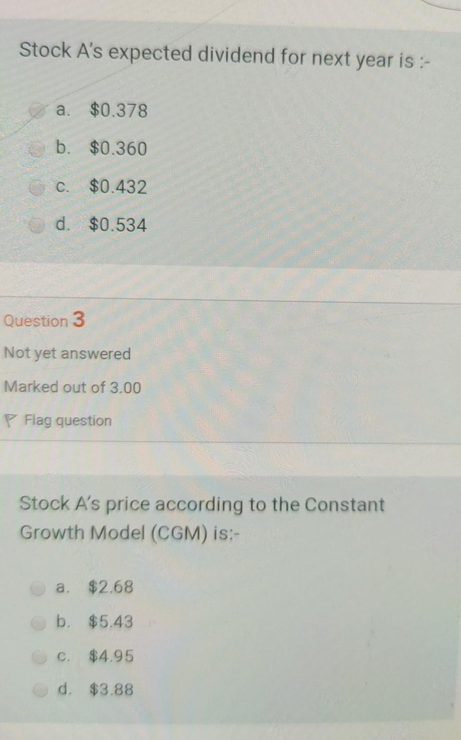 Deviation Return on ! rate rate the Market Stock A 2.0% 3.0%