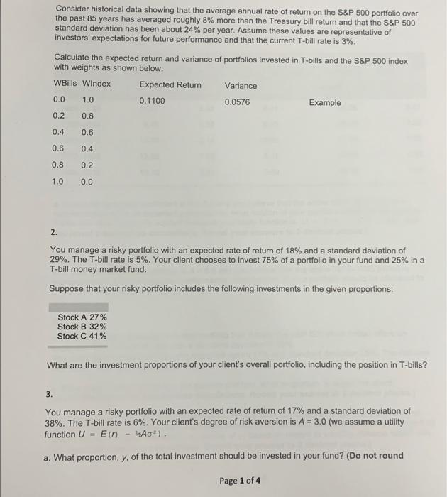  need help with work sheet. Consider historical data showing that the