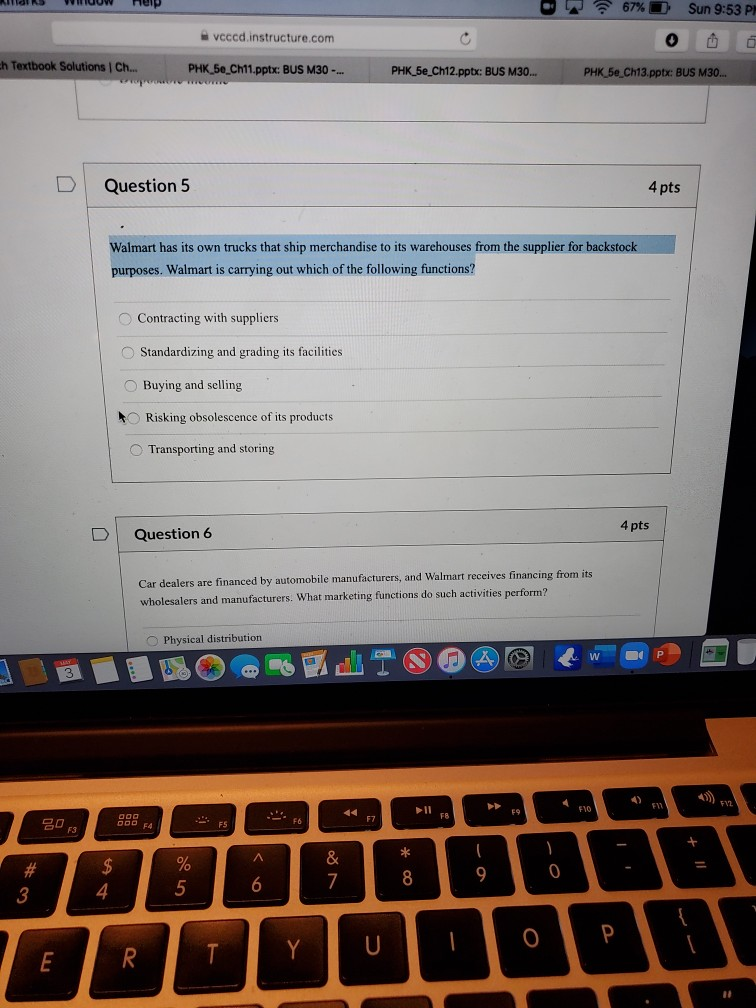  INSWOUW 67% 3 Sun 9:53 PM vcccd instructure.com ch Textbook Solutions