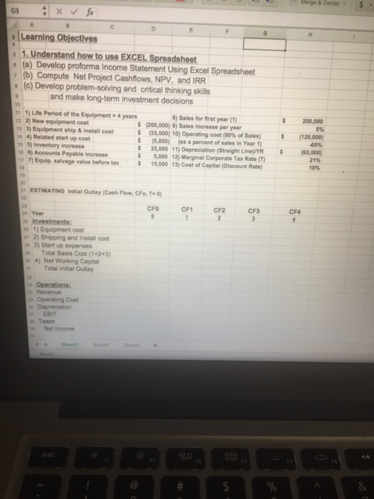  Merge & Center G3 A C E Learning Objectives H 1.Understand