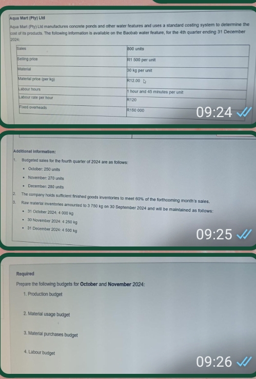  Aquas Mart (Pty) Ltd Aqua Mart (Py) Ltd manufactures concrete ponds