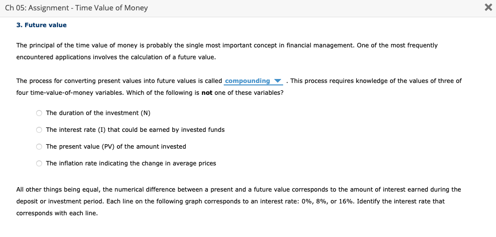 Ch 05: Assignment - Time Value of Money 3. Future value