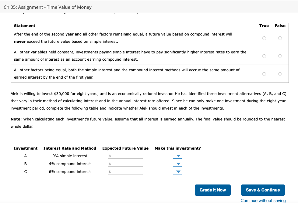 applications involves the calculation of a future value. The process for converting