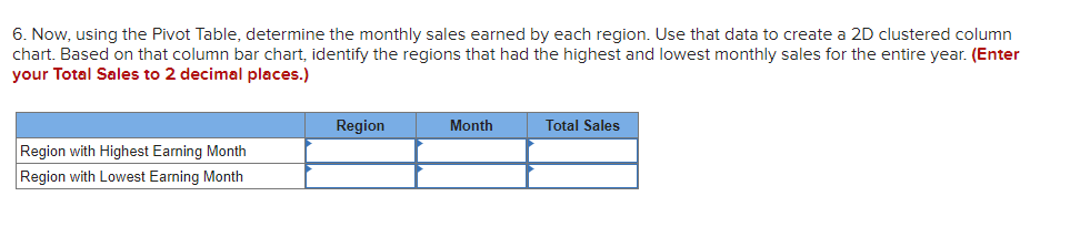 8.00 per package $ 5.00 per box Required: Create a Pivot Table