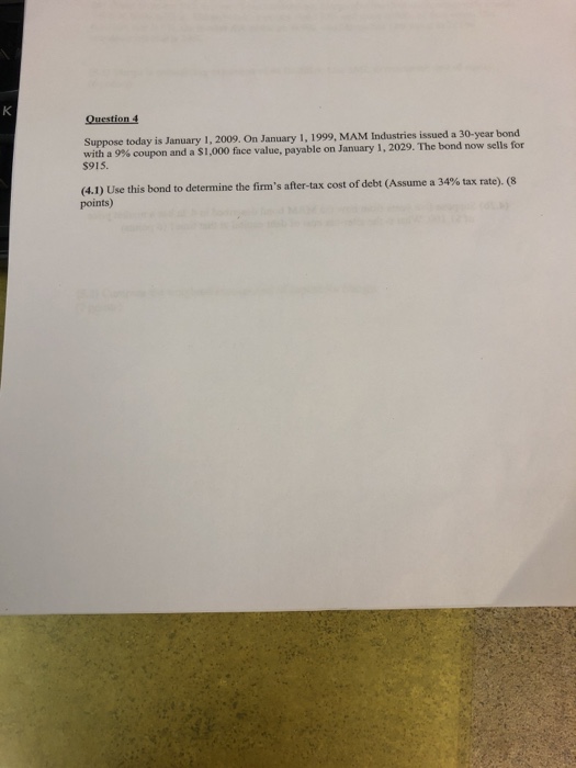  Please provide formula and process for solving 4.1,4.2, and 4.3. NO